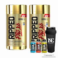 COMBO LEVEL PRO - 2 RIPPED PRO X6 60 CAPS. + SHAKER